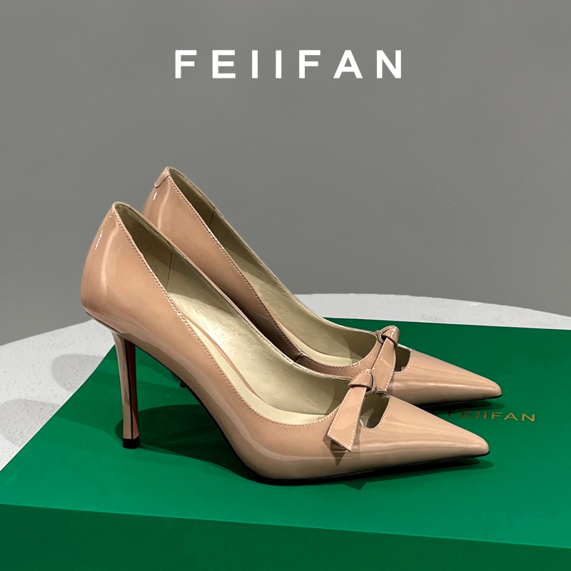 裸色高跟鞋2025春秋新款细跟不累脚职业气质百搭单鞋女7716
