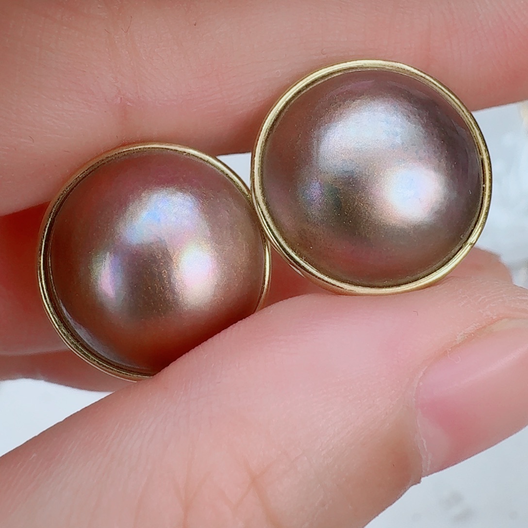 拼合珍珠（马贝珠）银S925镶嵌颈饰