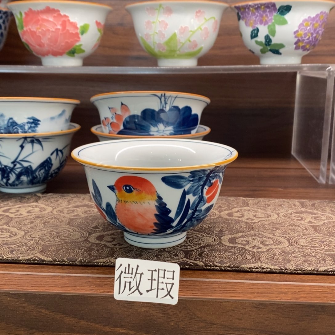 釉下彩老陶泥手工绘制