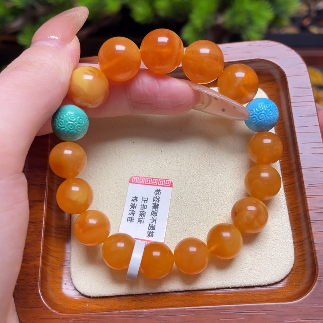 蜜蜡手链未镶嵌手串