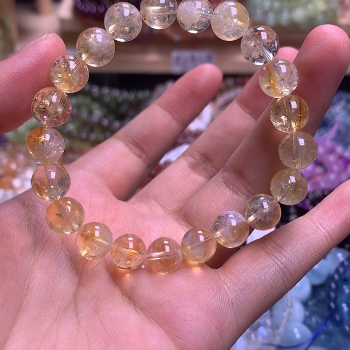 未镶嵌手串水晶9.0蜂蜜奶盖