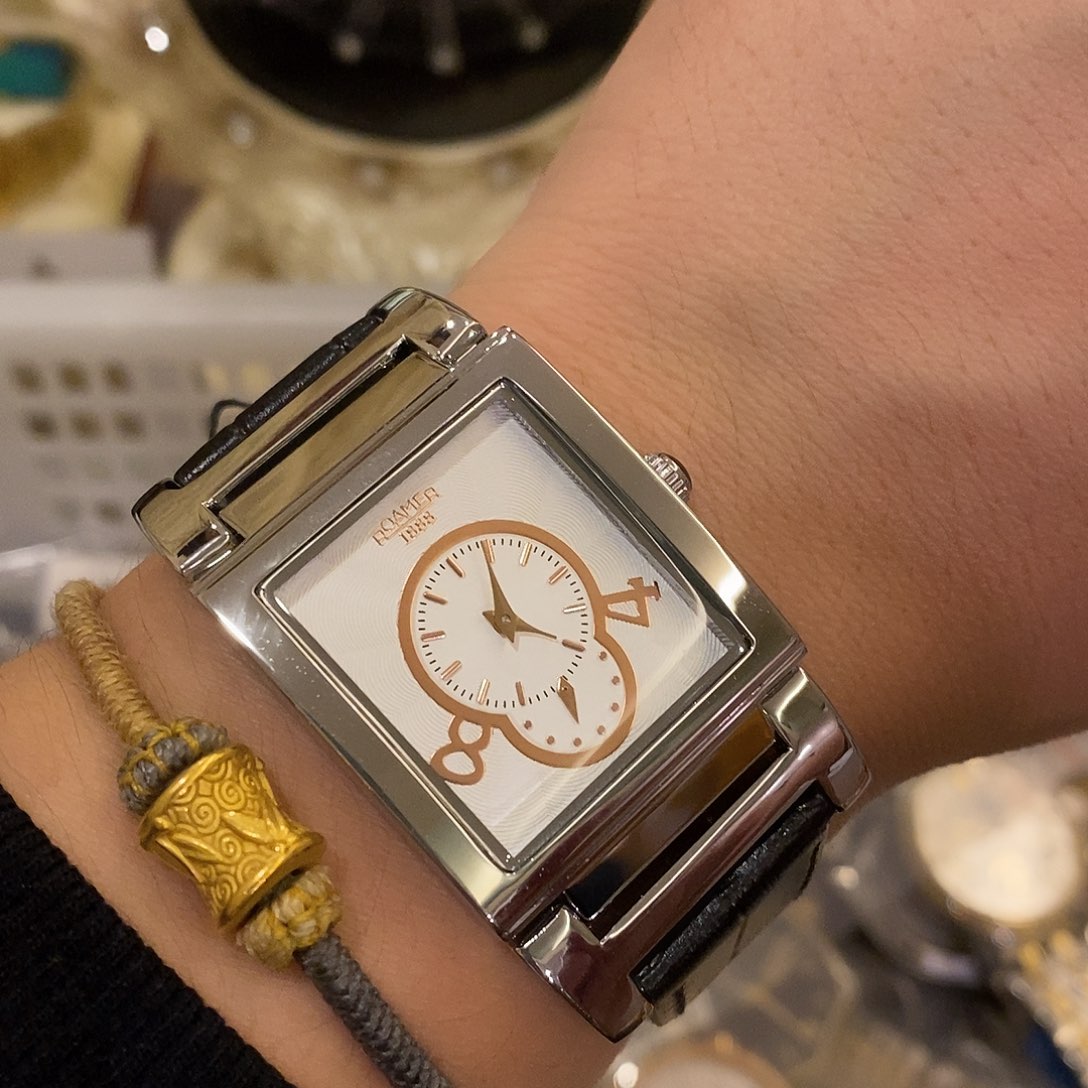 精钢瑞士罗马方盘腕表