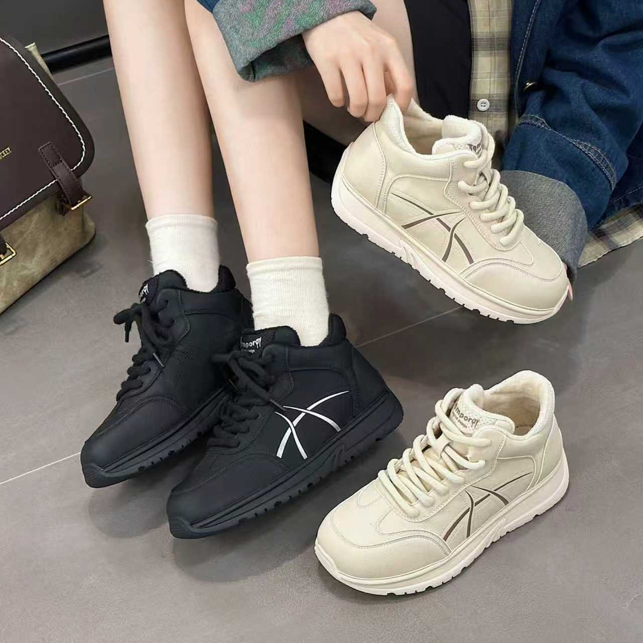 74454-6真皮大棉阿甘鞋