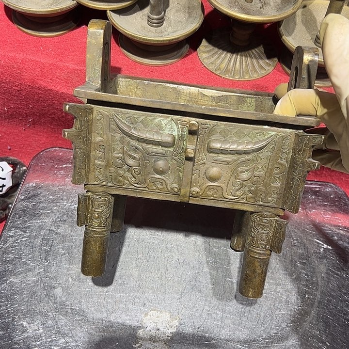 A***柳黄铜摆件工艺品摆件