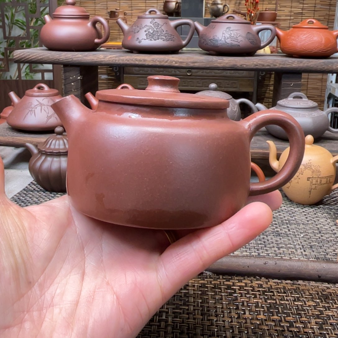 紫砂茶壶宜兴原矿紫砂手工制180