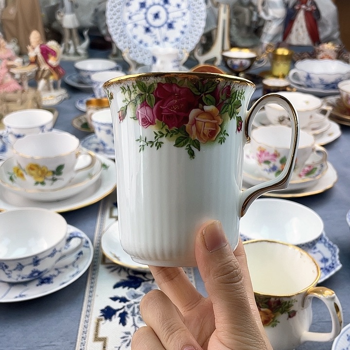 中古欧瓷瓷器小房子老*