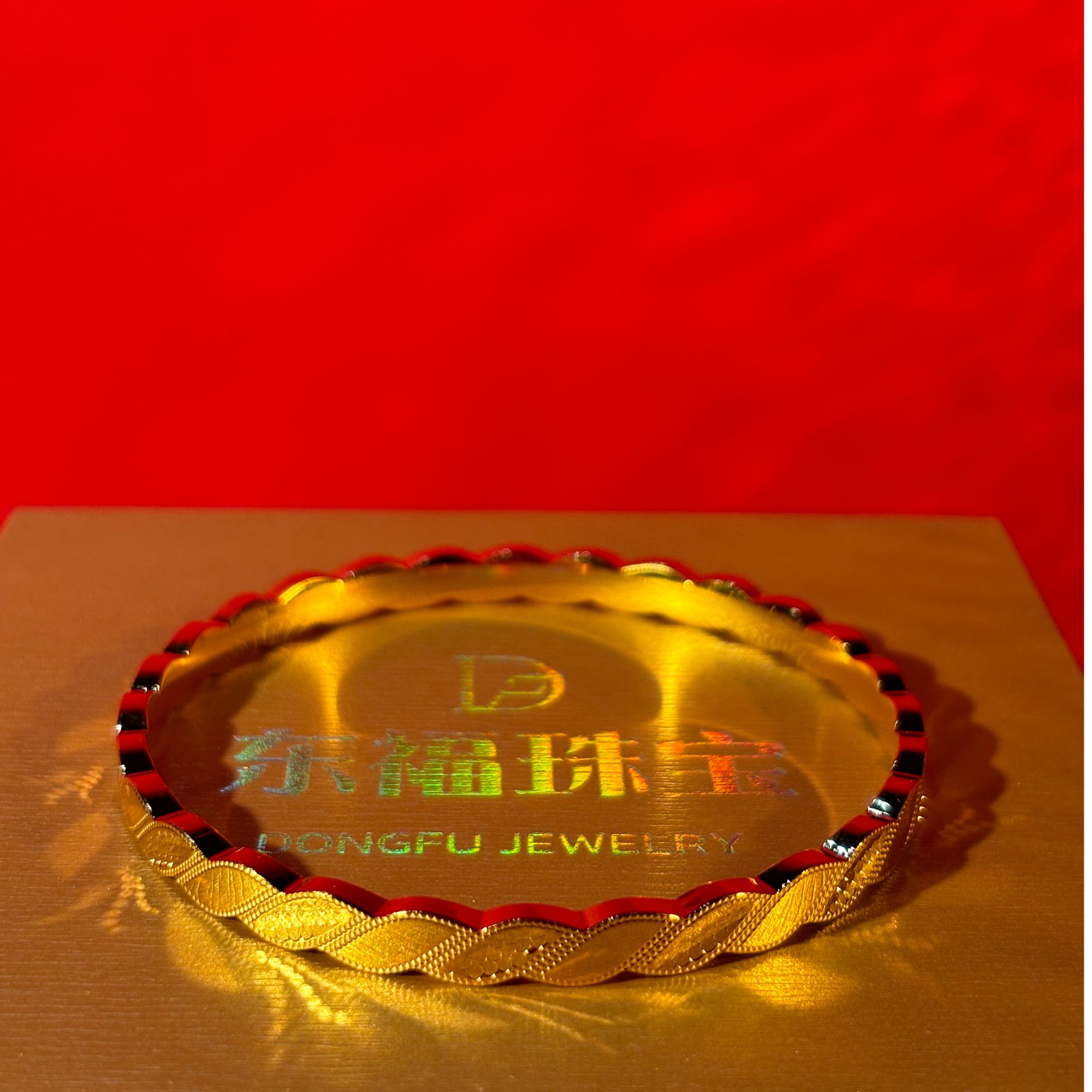 足银手镯 女款手工时尚百搭女士精美素款可调节叶子水波边手镯