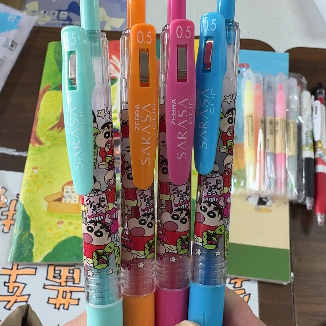 斑马蜡笔小新4支彩色