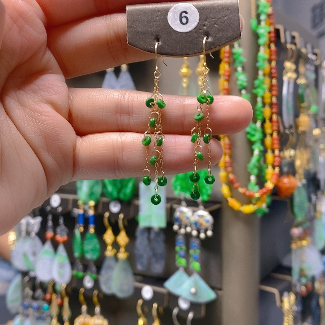 未镶嵌翡翠耳饰小*裤翡翠