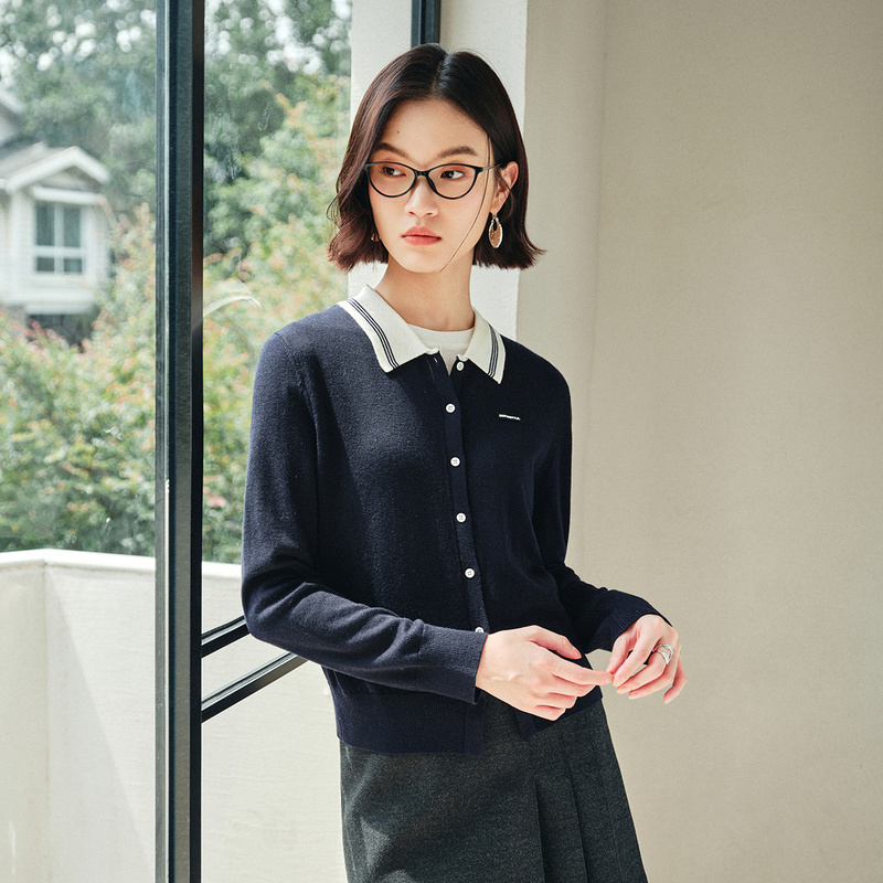 【粉丝专享】MOFAN摩凡秋新款灰色毛针织衫MDE581582