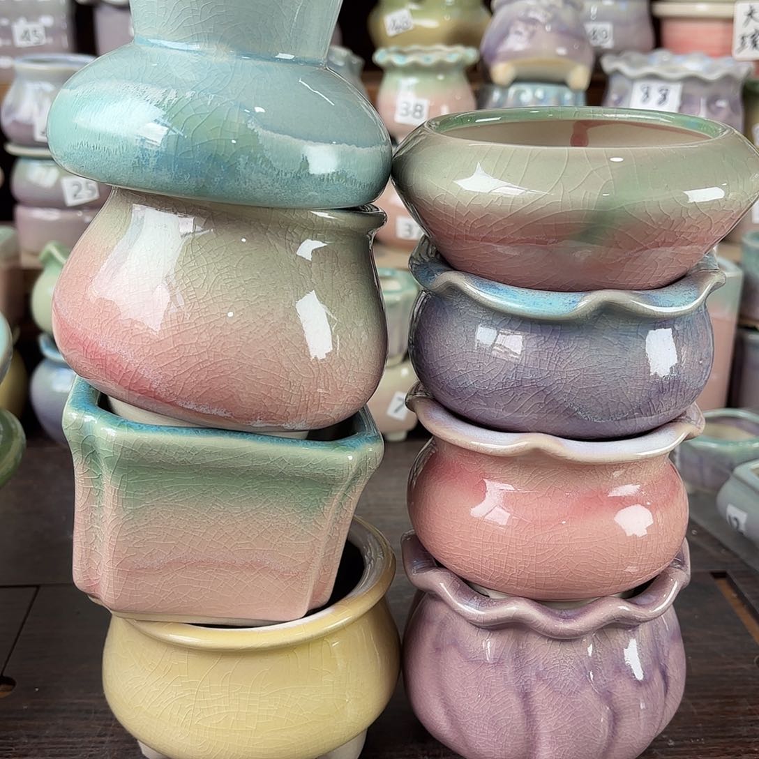 陶瓷量货/口8-10高深浅搭配发8个