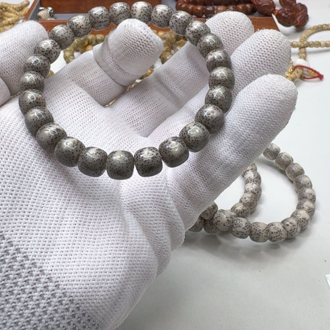 星月菩提手串39创世糯冰月留白针尖星9单圈