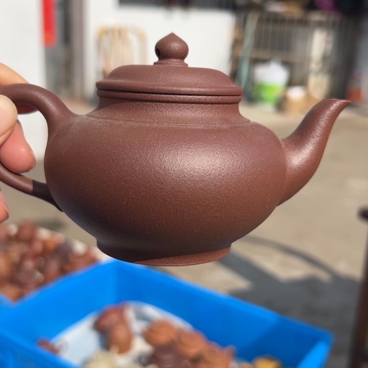 紫砂茶壶紫泥笑樱260c c