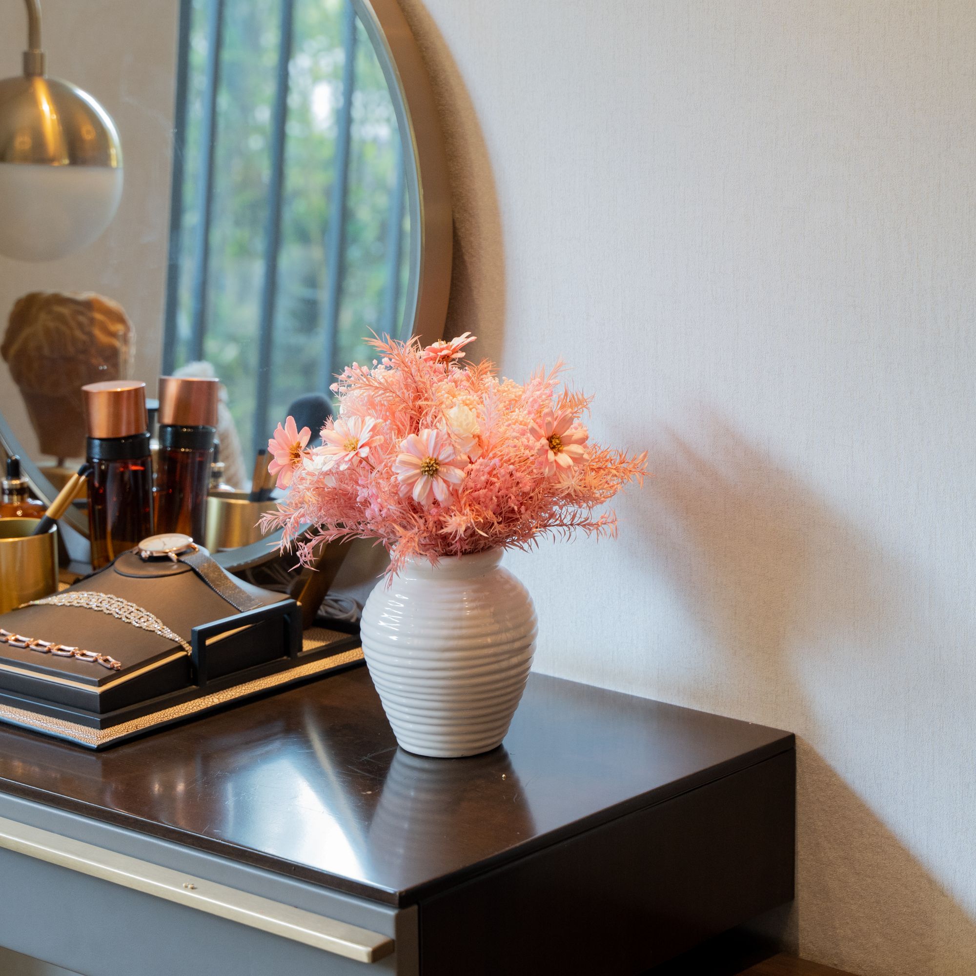 「落樱」真花干花永生花摆设客厅永生花花束能放三到五年的真花