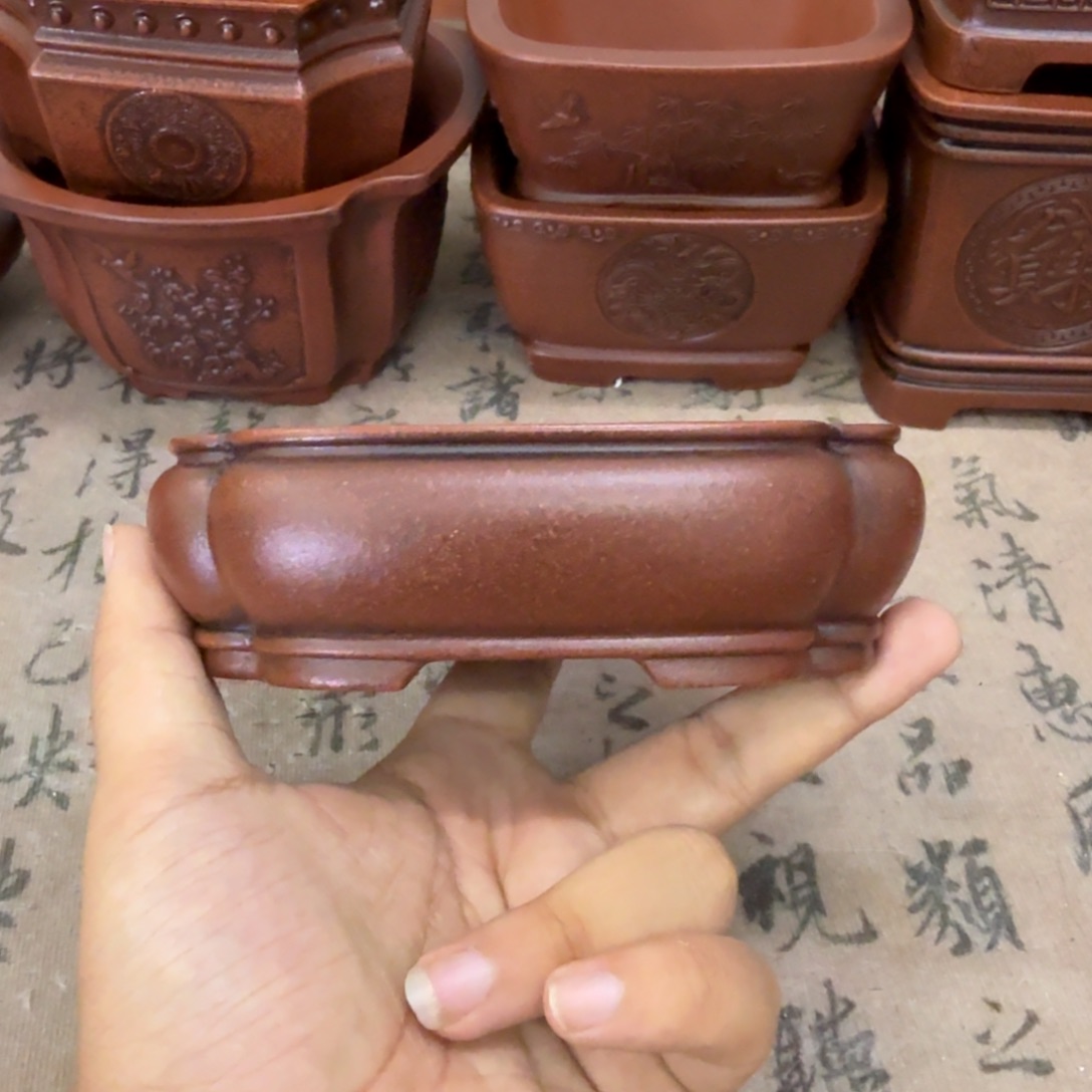 花盆紫砂12.5x9.5x3.5内经紫砂花盆