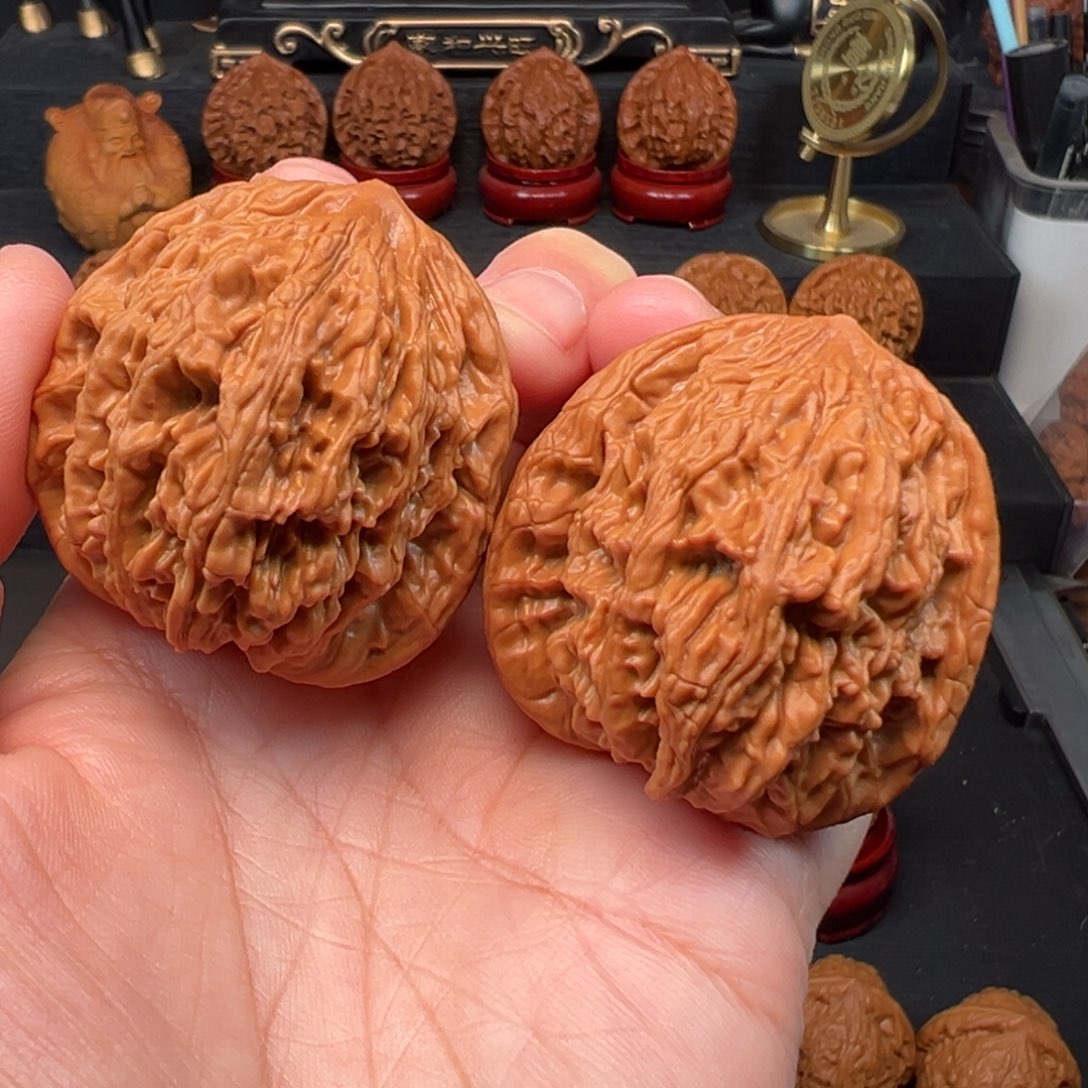 文玩核桃吊坠42全品麦穗虎头