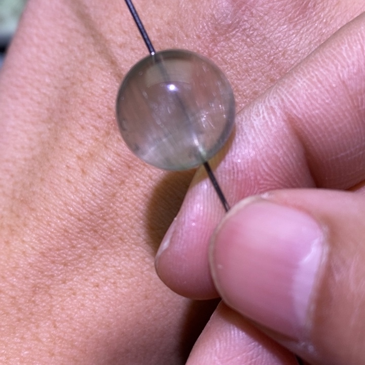 水晶手串未镶嵌绿兔毛水晶