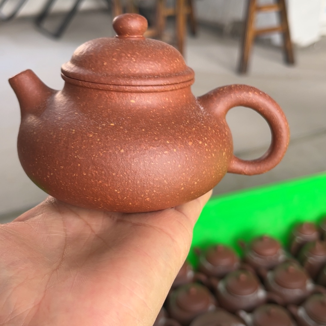 紫砂茶壶降坡泥半手210cc