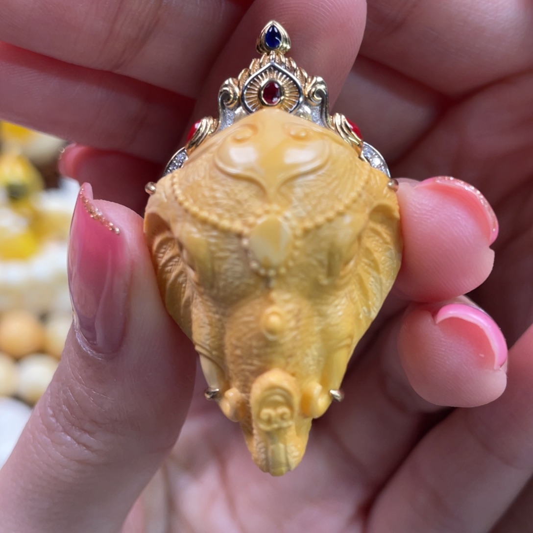 琥珀裸石未镶嵌琥珀蜜蜡