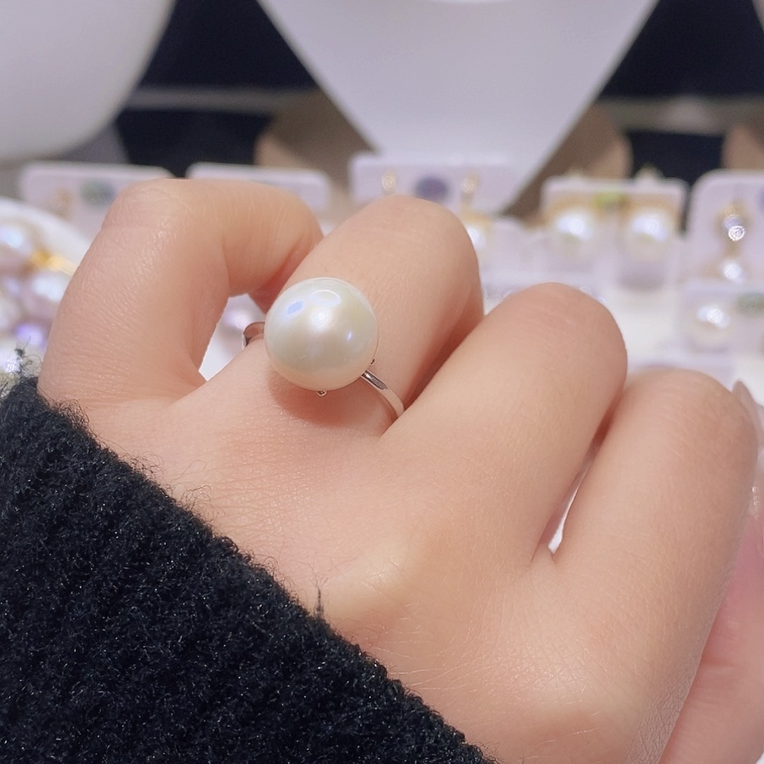 淡水珍珠戒指合金