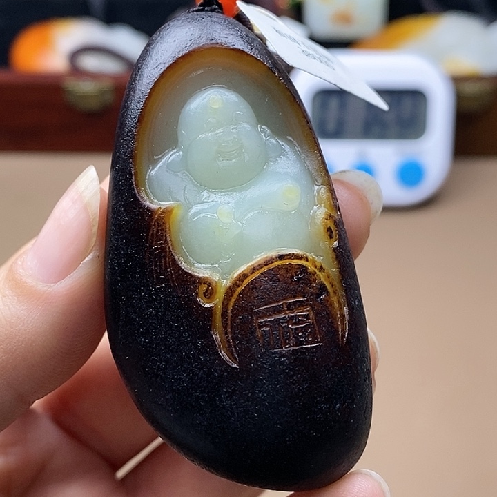 和田玉挂件未镶嵌F