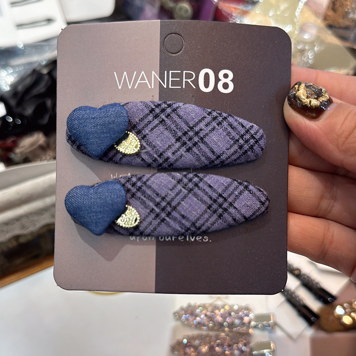 秋冬高级感爱心撞色发夹女百搭碎发刘海夹头饰