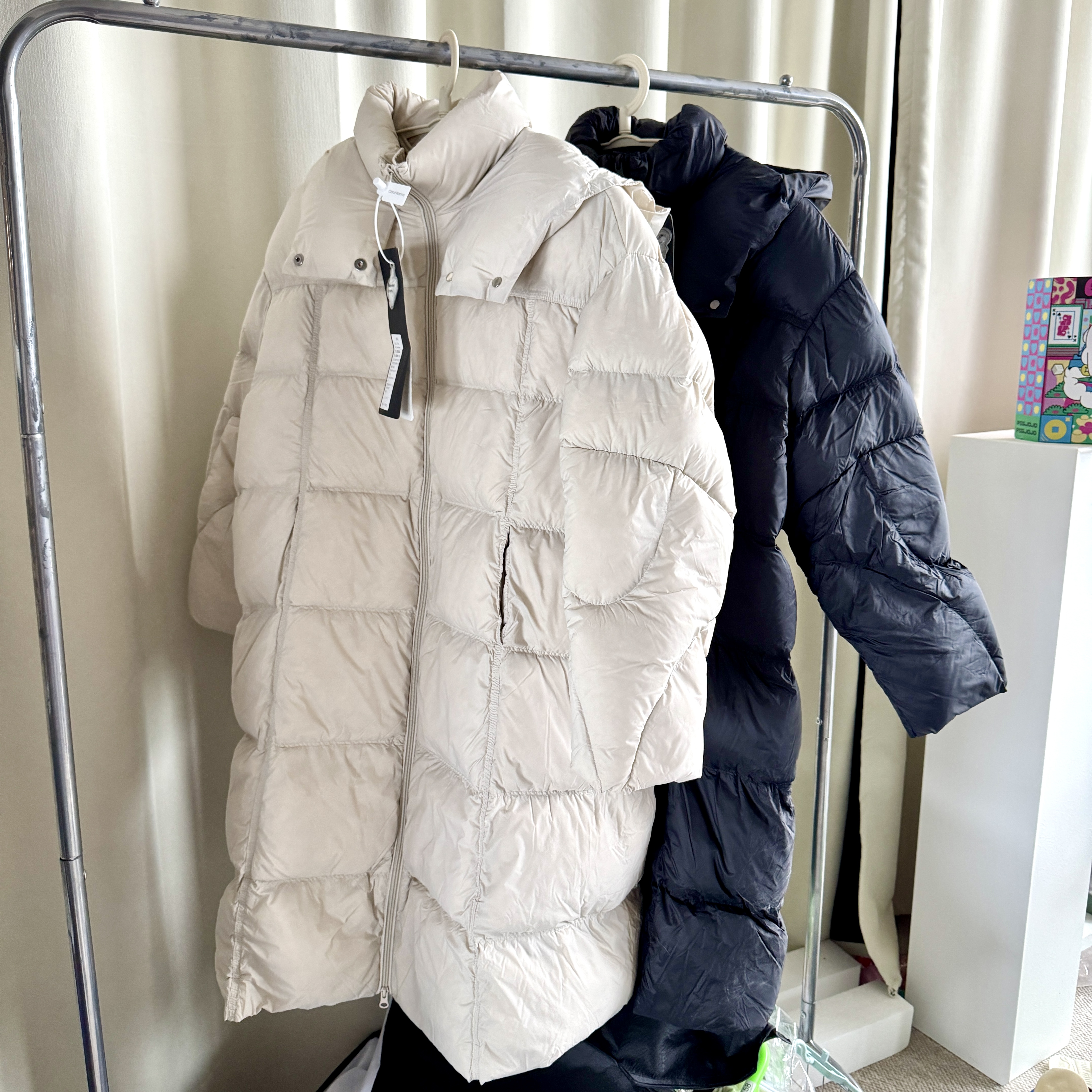 长款连帽暖拉链宽松加厚鸭绒泡芙款 24026