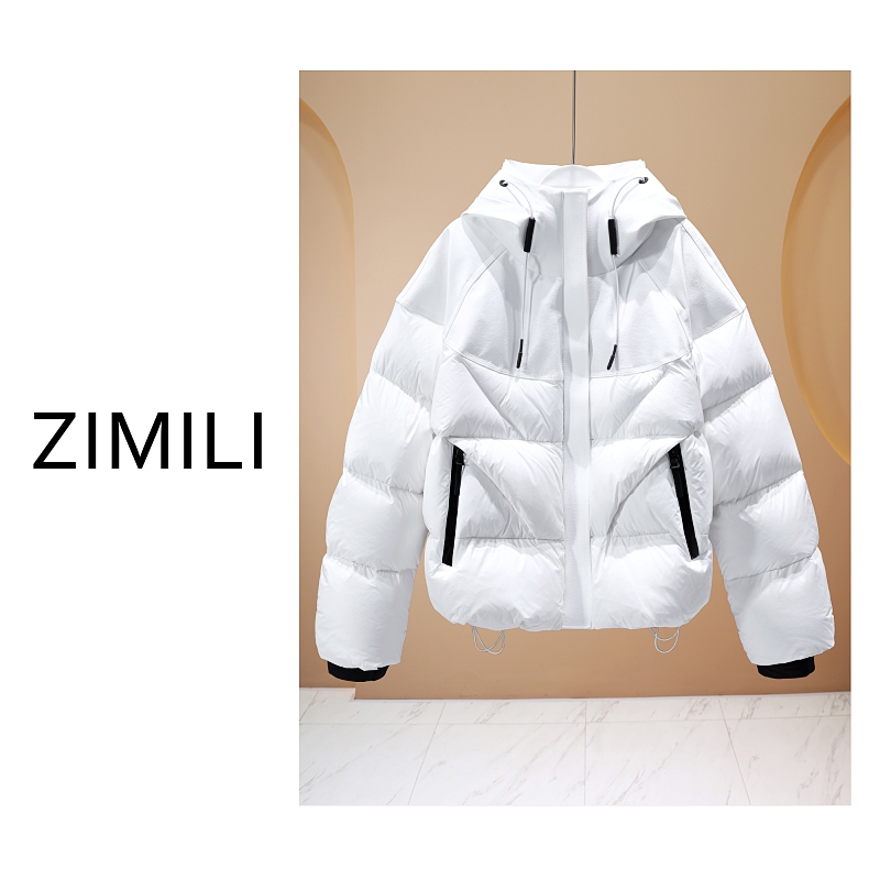 【亮哥欧货女装】2025冬季月光白90绒高蓬松轻户外羽绒服86360-2