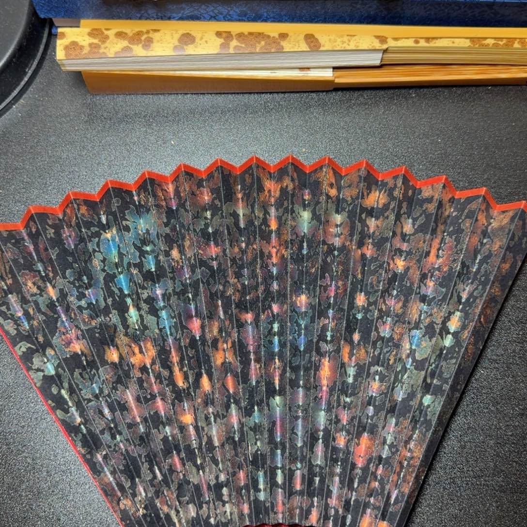 这***了扇子标尺 黑色 烧箔