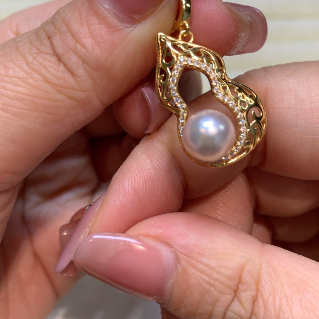 海水珍珠颈饰银S925镶嵌