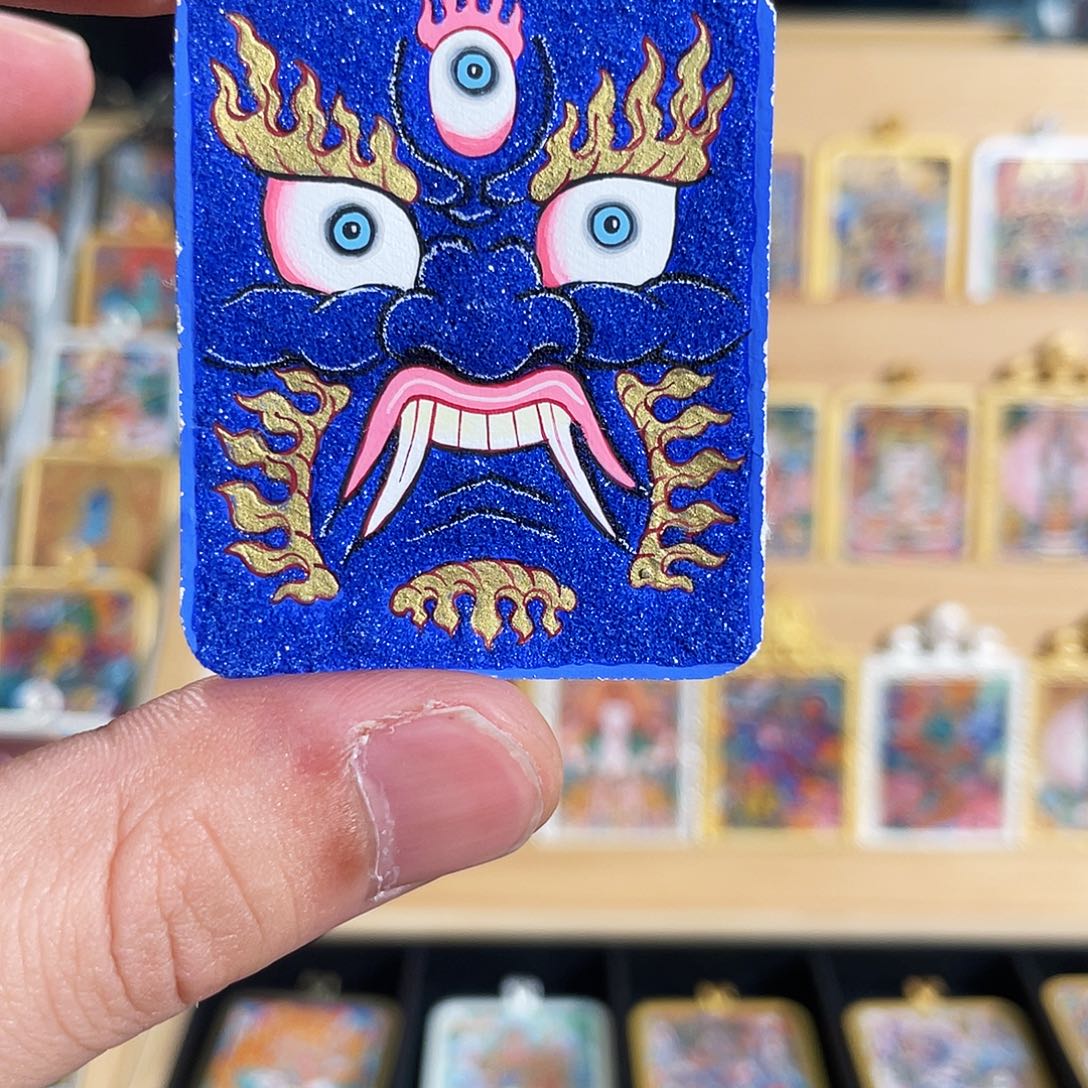 吊坠爱**森热贡唐卡艺术非遗文化