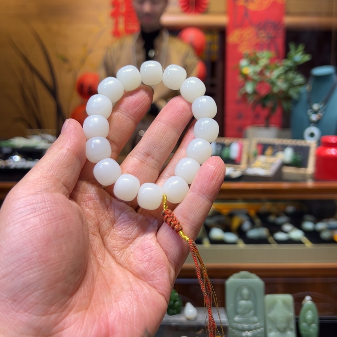 和田玉手链未镶嵌13.14