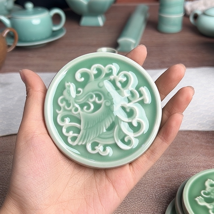 龙泉云间青瓷小米茶器