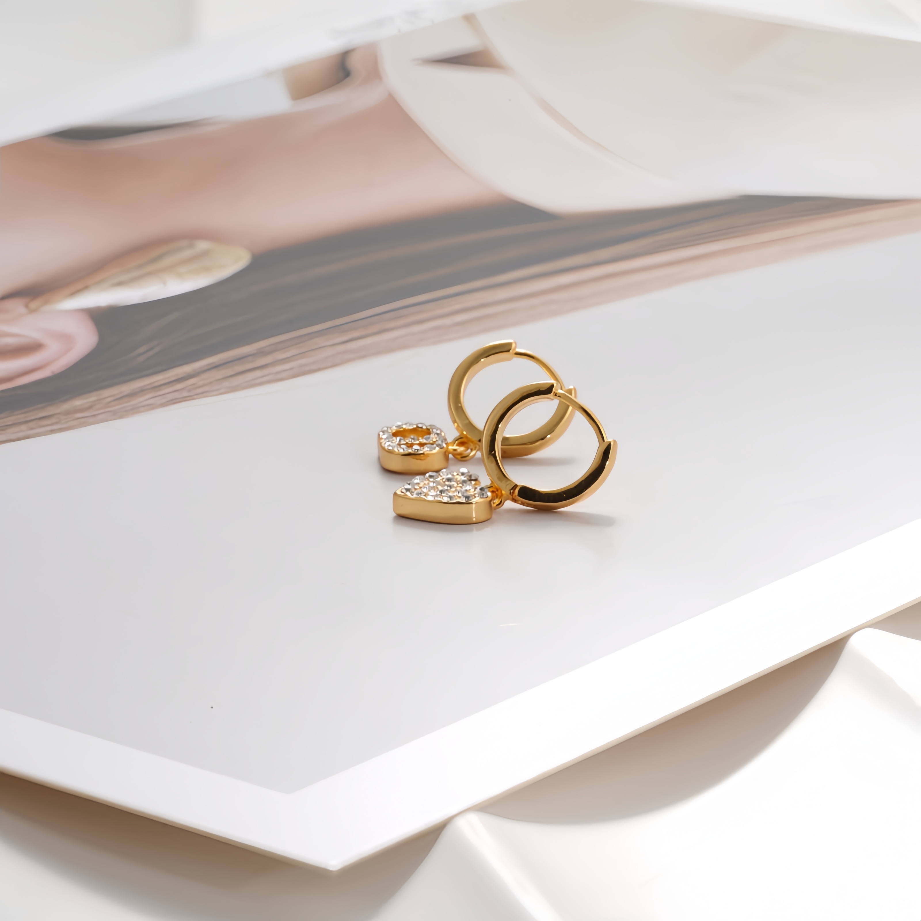 铜合金锆石耳饰 耳环9523