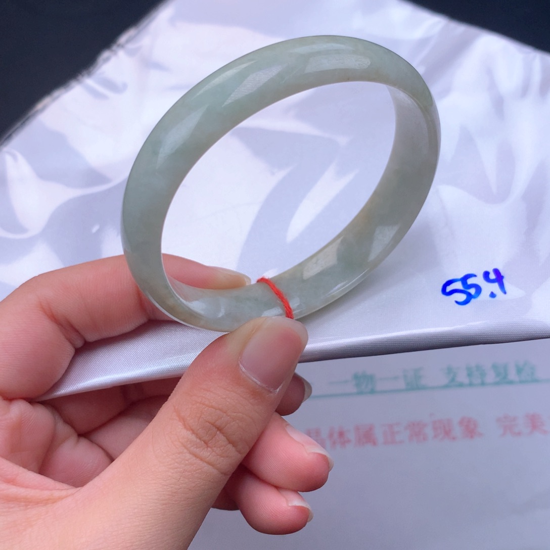 翡翠手镯（贵妃镯）未镶嵌9号55.3贵妃