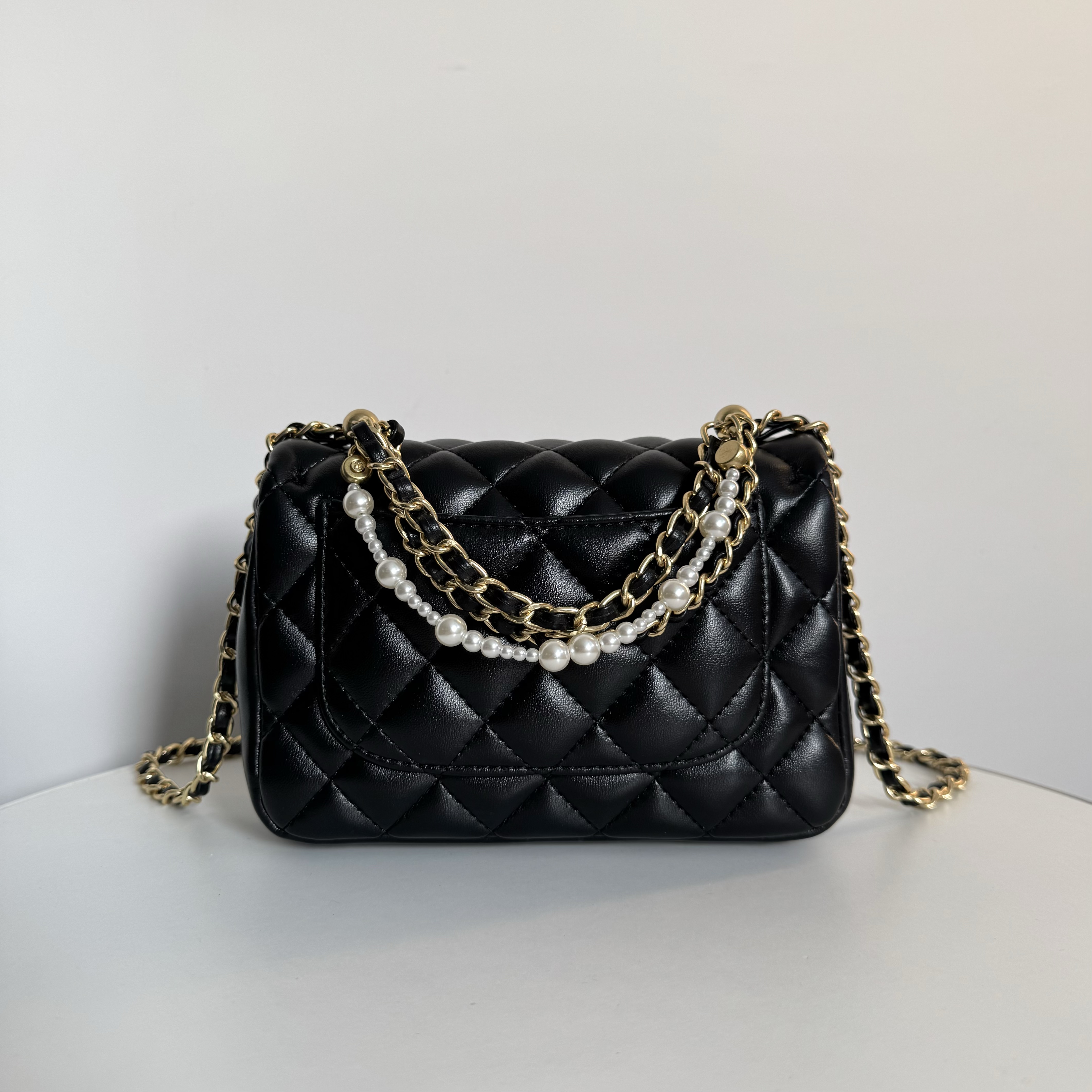 轻奢简约黑色百搭链条包