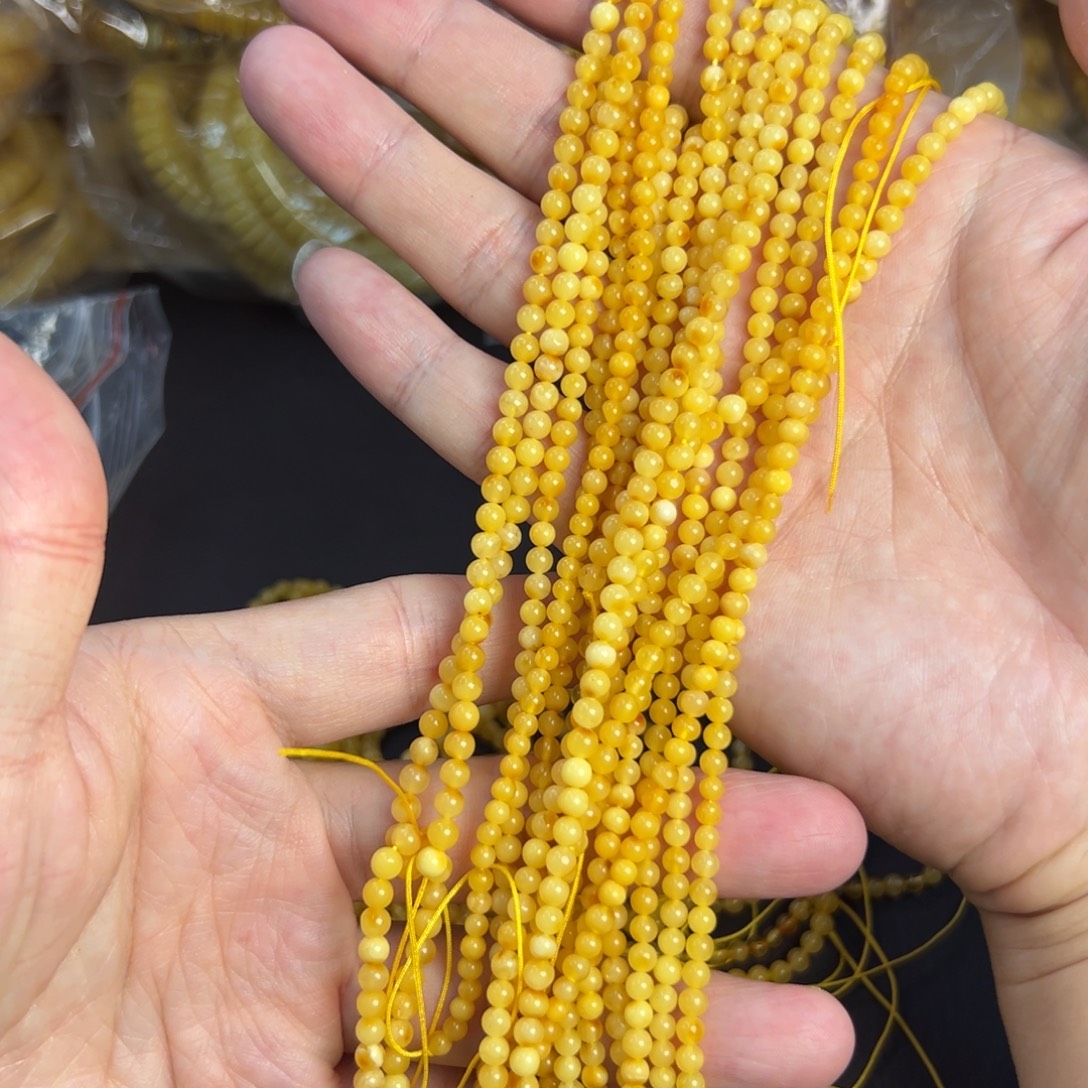 琥珀未镶嵌裸石小米珠多样发其一020