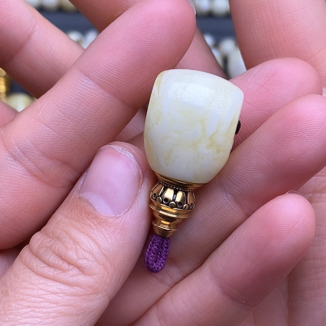 琥珀裸石银S925镀金镶嵌17mm 蜜蜡三通