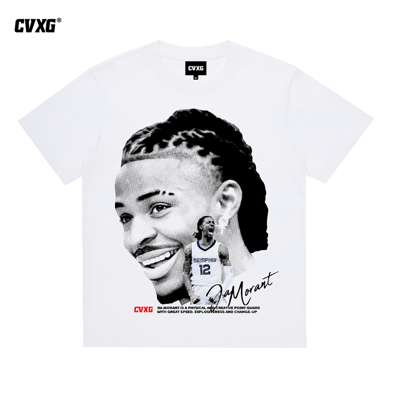 CVXG美式商店（莫兰特大头）美式重磅纯棉球星T恤上衣篮球康利直喷