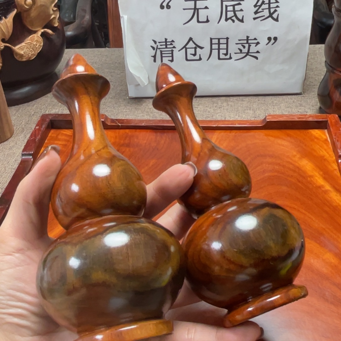 啊***看交趾黄檀（大红酸枝）一对