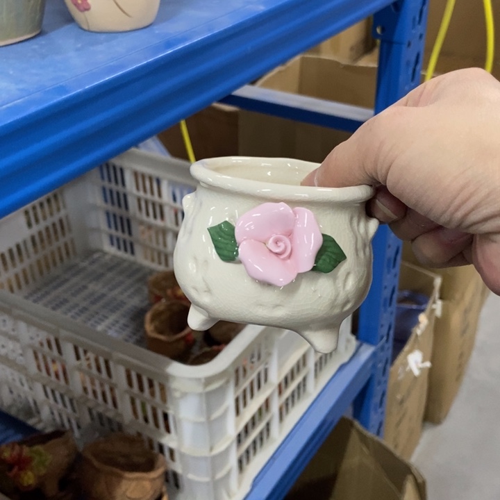 陶瓷花盆单场满9.9发7.5*7兔子