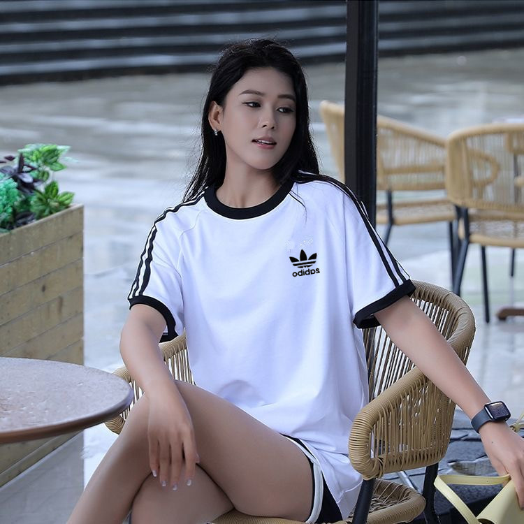 【奥莱撤柜】刺绣标夏季男女同款休闲运动纯棉短袖T恤