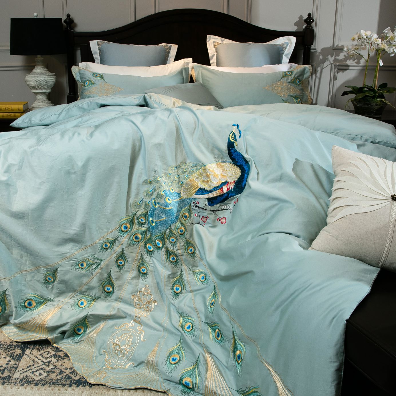 全棉婚庆大红四件套-幻羽