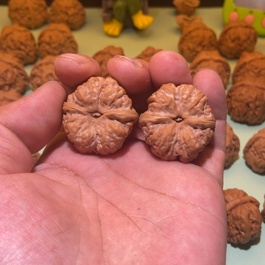 核桃手串/手链从**欲蛤蟆头35一对