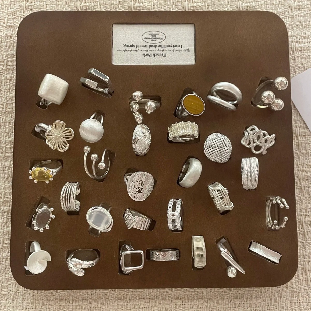 925银戒指 S925纯银戒指女风高级感小众轻奢不掉色银饰品