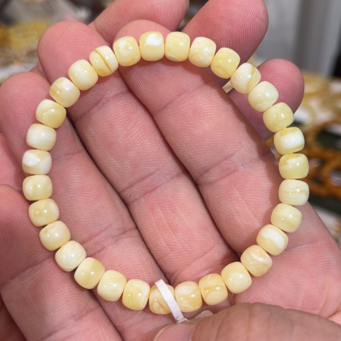 咩***咩蜜蜡未镶嵌手链微瑕00007.0mm
