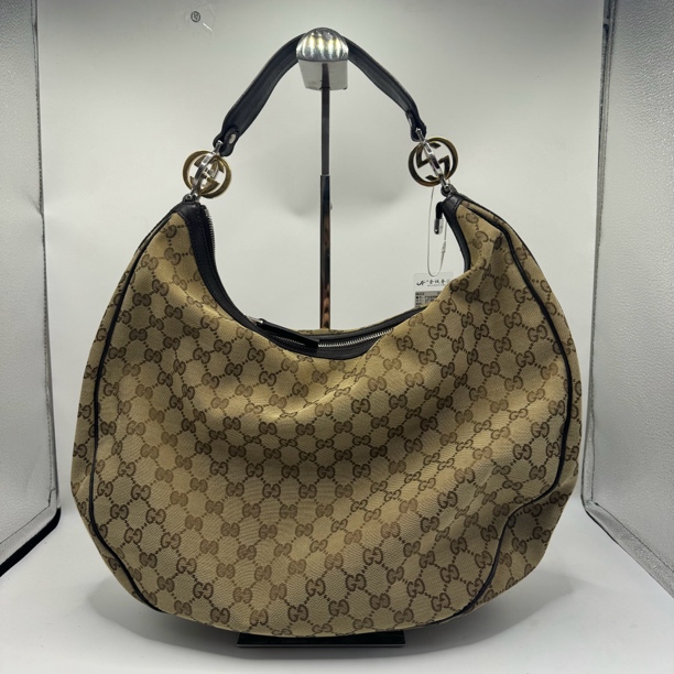 95新 GUCCI/古驰 手提布艺托特包 