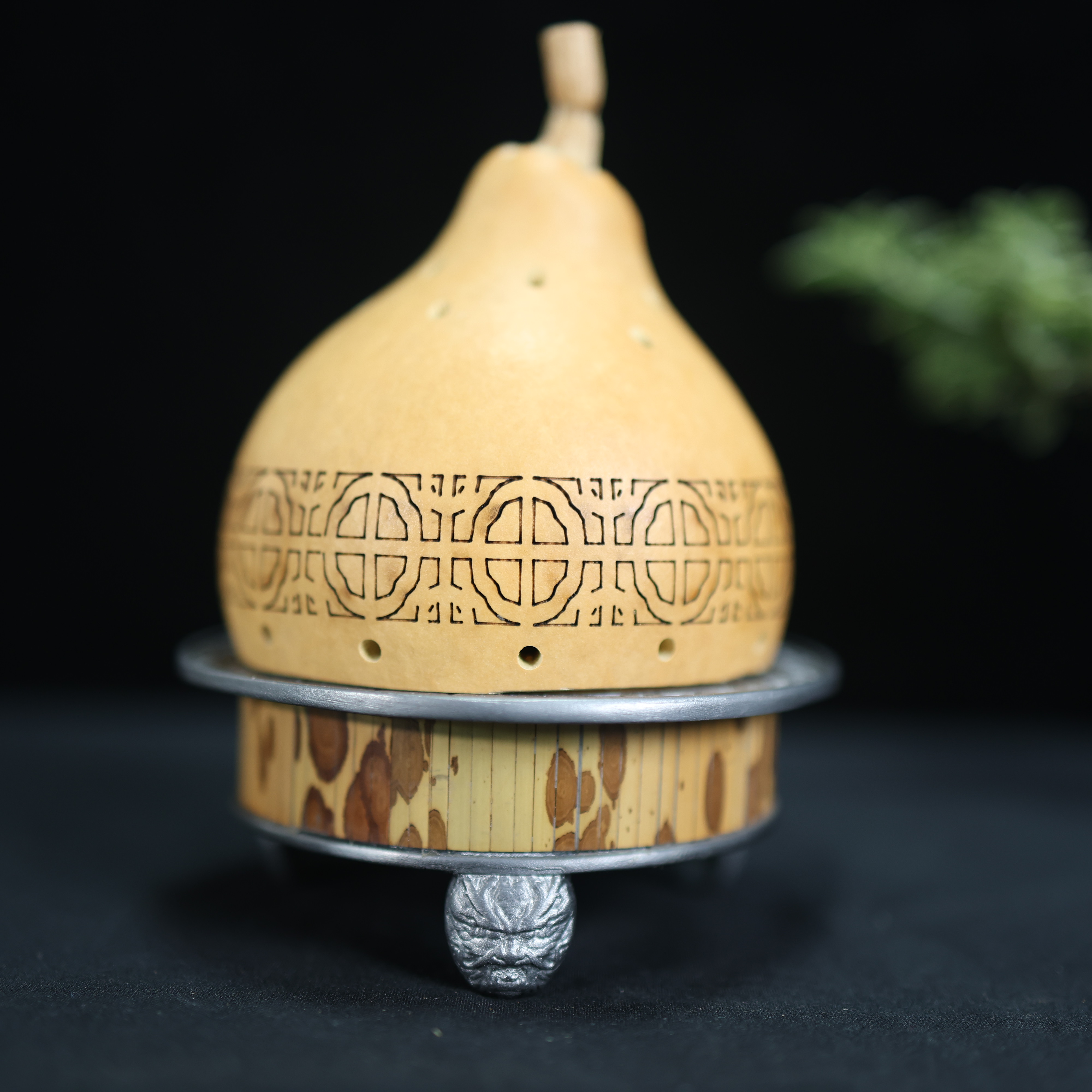 【细物慢造】云妃锡底葫芦香炉（F68）