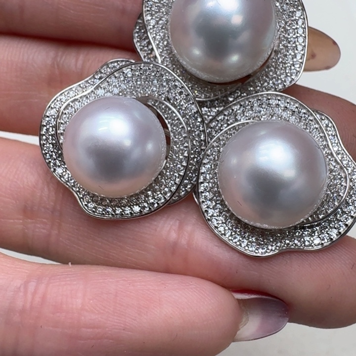 海水珍珠颈饰银S925镶嵌