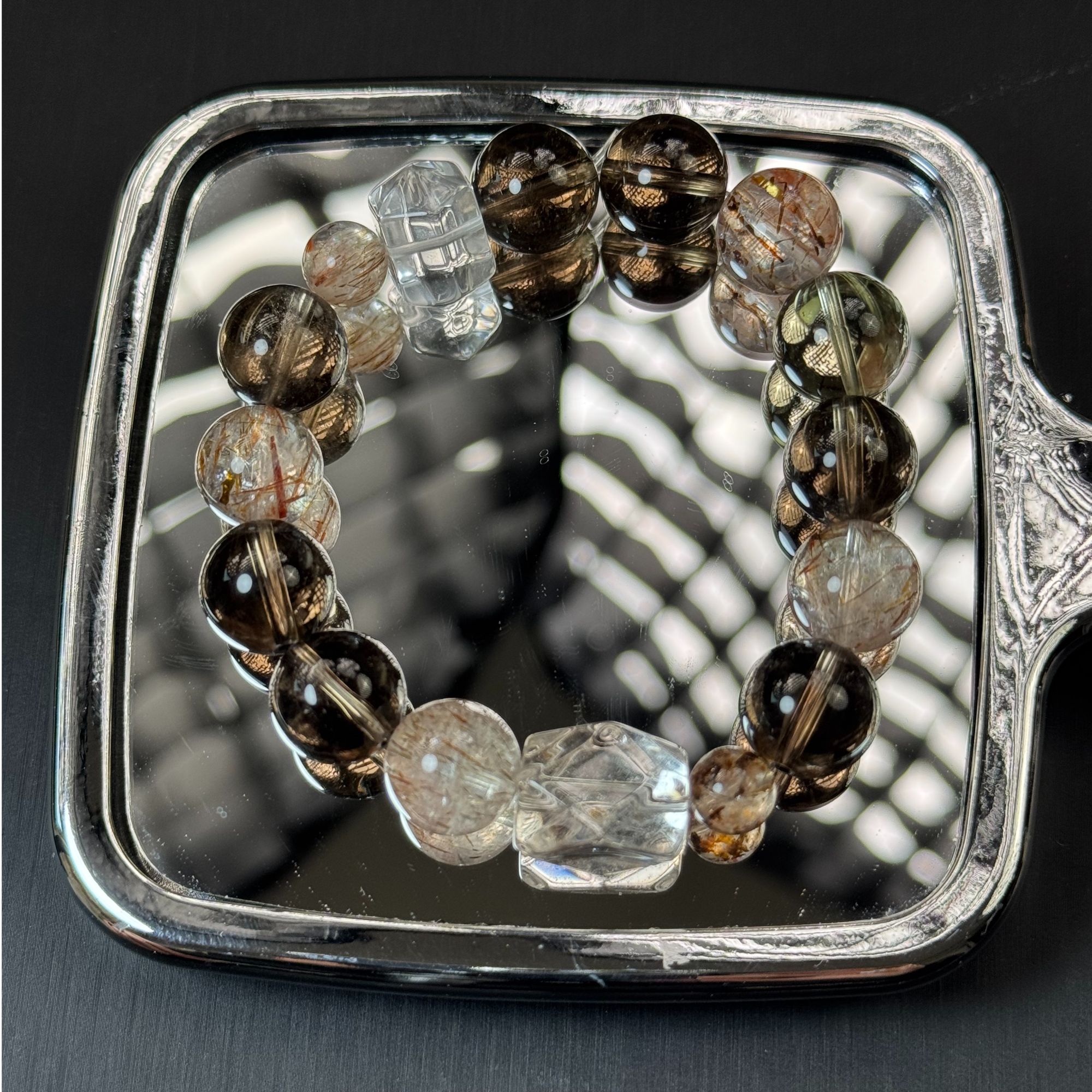 A833  原创水晶多宝手链13mm+多样性发一